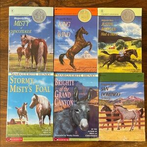 6 Marguerite Henry Paperback Books (Set of 6) Misty Horse Series for kids